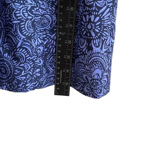 Athleta Dress Nearly Knottical Navy Blue Paisley Sleevless Athletic Sport Size 6 - Picture 10 of 11